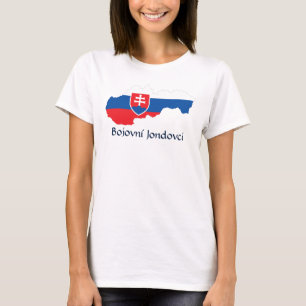 T-shirt Carte du drapeau de la Slovaquie Bojovní Jondovci 