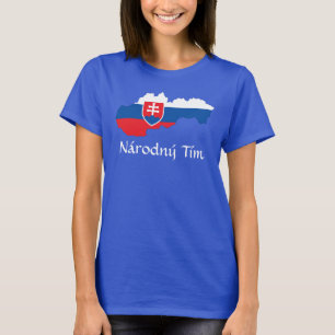 T-shirt Carte du drapeau de la Slovaquie Národný Tím T-Shi