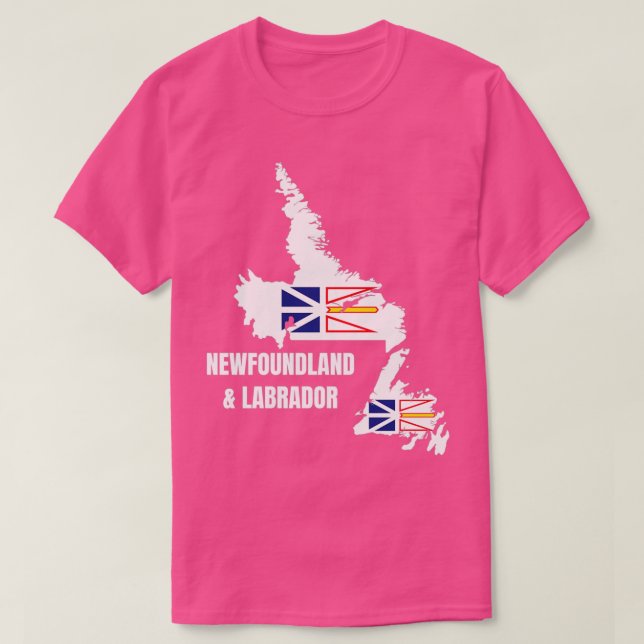 T-shirt Carte du drapeau de Terre-Neuve-et-Labrador NL Can (Design devant)
