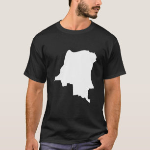 T-shirt Carte du drapeau du Congo - Congo
