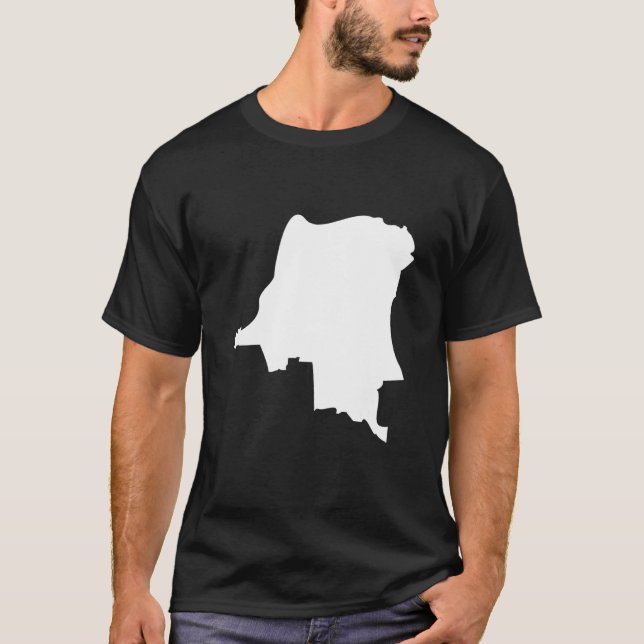 T-shirt Carte du drapeau du Congo - Congo (Devant)