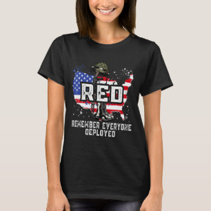 T-shirt Carte du drapeau du soldat US Se souvenir de tous 