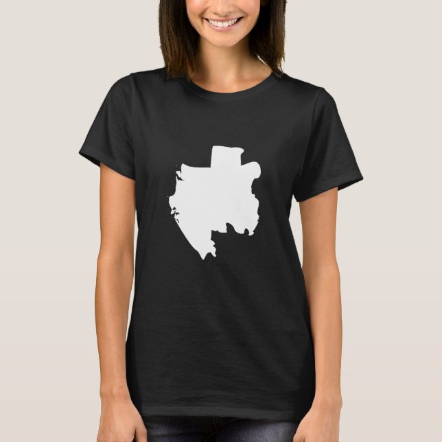 T-shirt Carte du drapeau gabonais - Gabon (Devant)