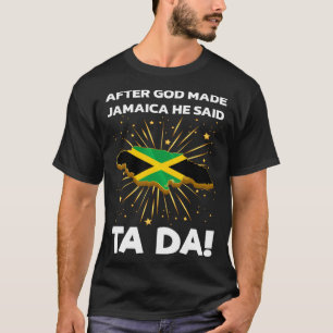 T-shirt Carte du drapeau jamaïcain