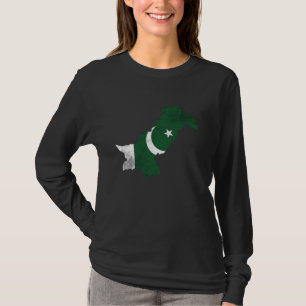 T-shirt Carte du drapeau pakistanais