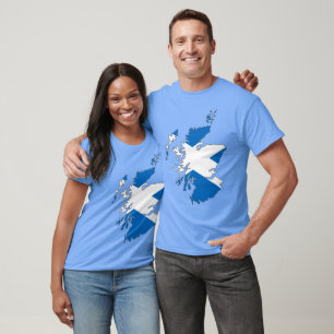 T-shirt Carte du drapeau Saltire du fan de rugby d'Écosse