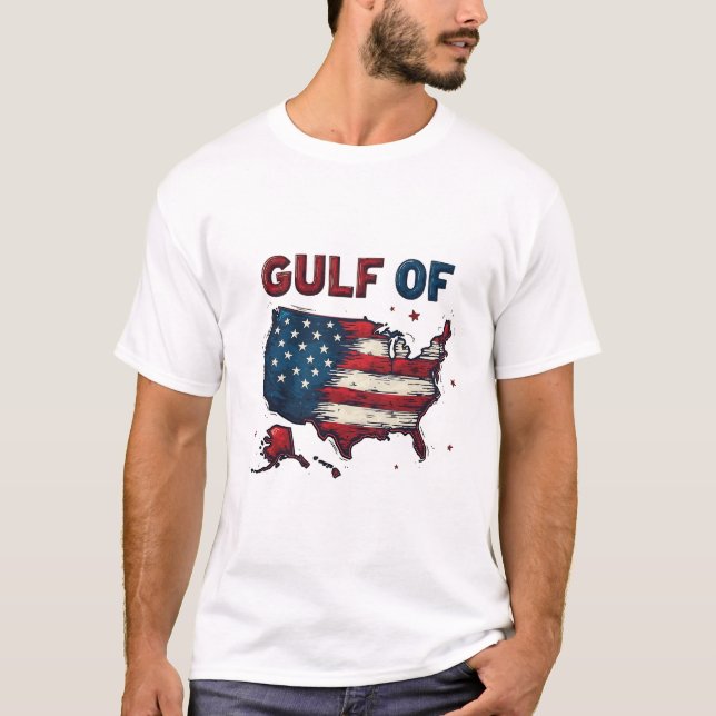 T-shirt Carte du golfe d'Amérique USA Trump USA Golfe du M (Devant)