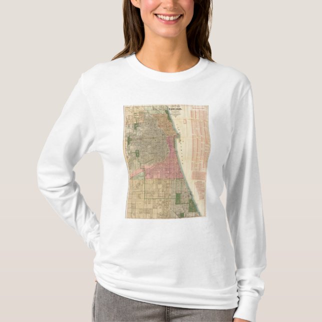 T-shirt Carte du guide de Blanchard de Chicago (Devant)
