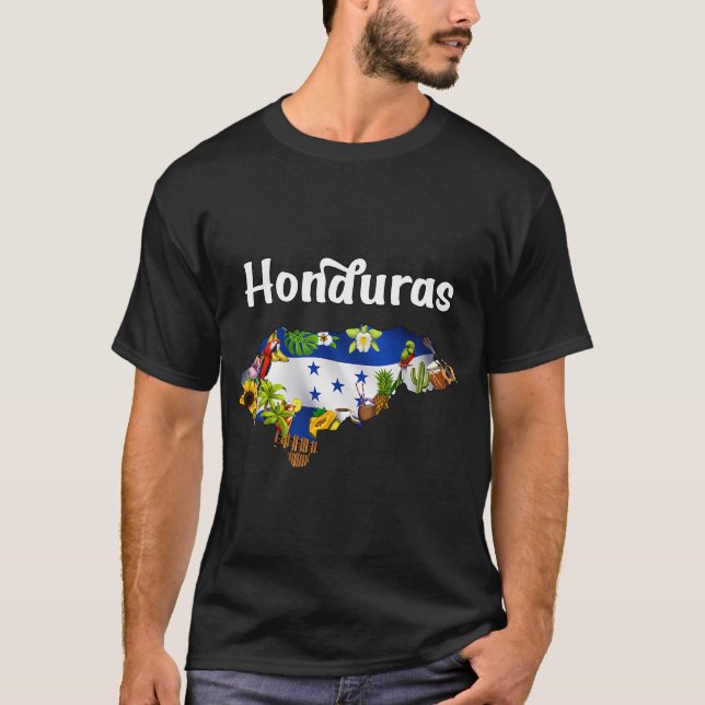T-shirt Carte du Honduras (Devant)