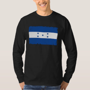 T-shirt Carte du Honduras avec drapeau vintage battement d