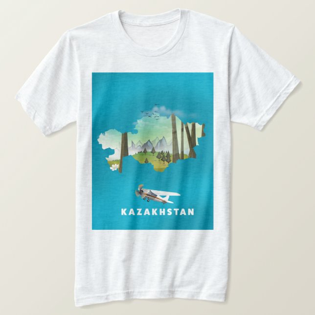 T-shirt Carte du Kazakhstan (Design devant)