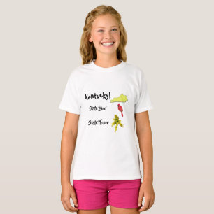 T-shirt Carte du Kentucky State Bird & Flower