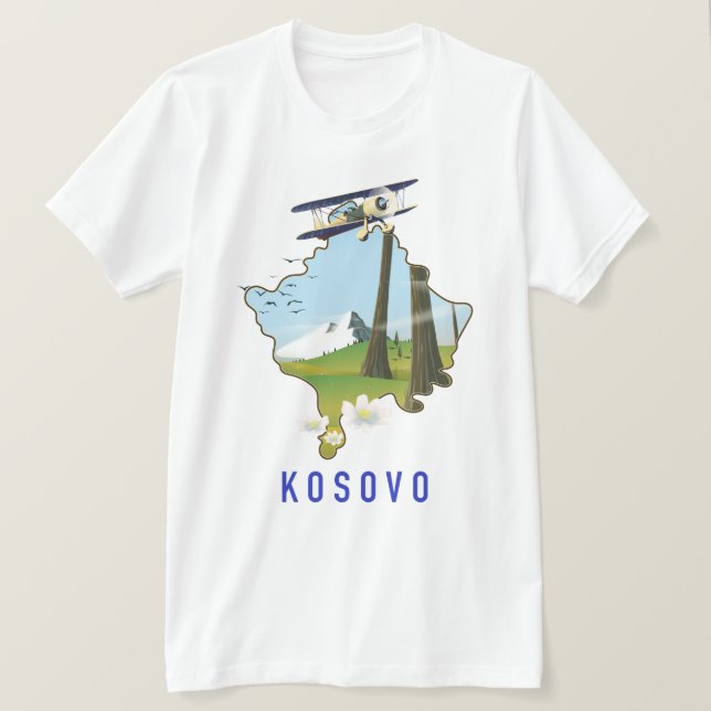 T-shirt Carte du Kosovo (Design devant)
