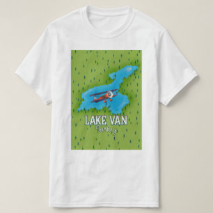 T-shirt Carte du lac de Van en Turquie