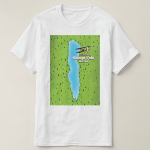 T-shirt carte du lac Honeoye New York