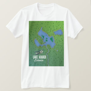 T-shirt Carte du lac Kavadi en Estonie