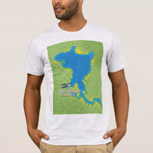 T-shirt Carte du lac Krušćica Croatie