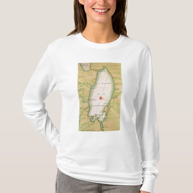 T-shirt Carte du lac Ontario (Devant)