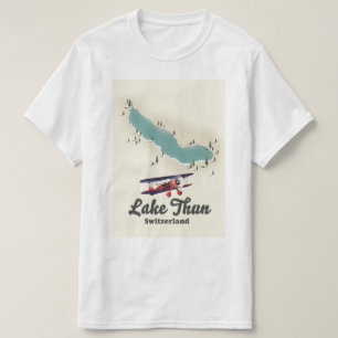 T-shirt Carte du lac Thun Suisse