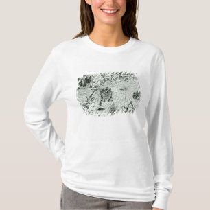 T-shirt Carte du littoral de la Nouvelle Angleterre