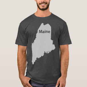 T-shirt Carte du Maine Plan de l'état de la maison Fiert