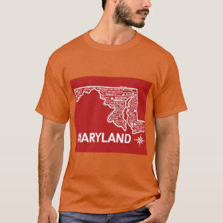 T-shirt Carte du Maryland