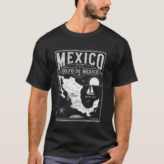 T-shirt Carte du Mexique Golfe du Mexique Souvenir de voya