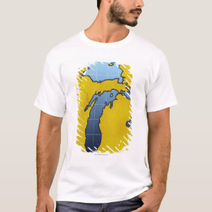T-shirt Carte du Michigan 2