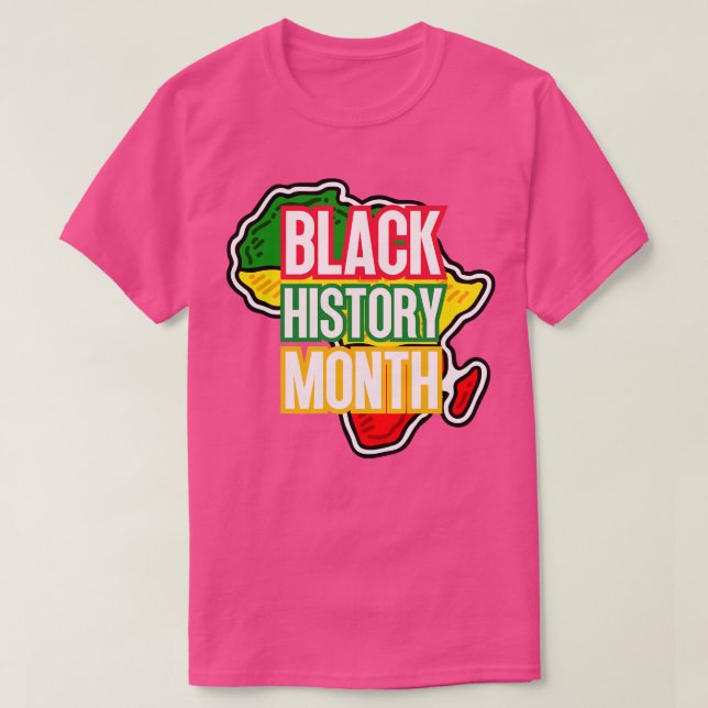 T-shirt Carte du mois de l'histoire noire 1 (Design devant)