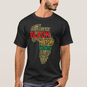 T-shirt Carte du mois de l'histoire noire cool Afrique