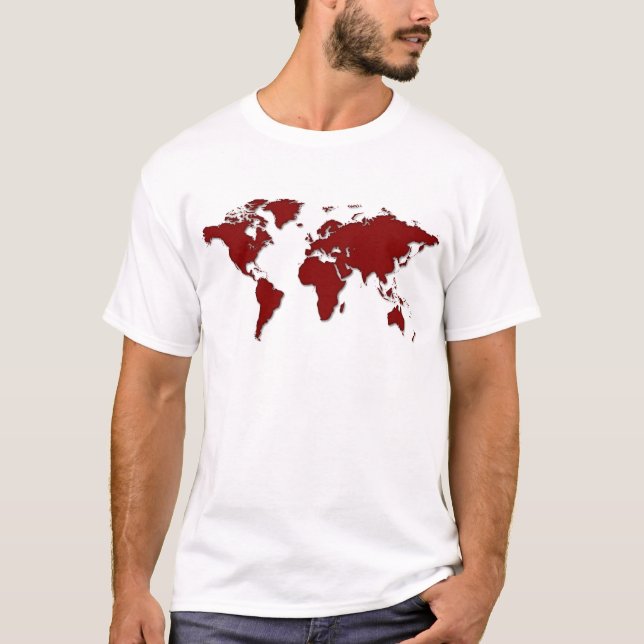 T-shirt Carte du monde (Devant)