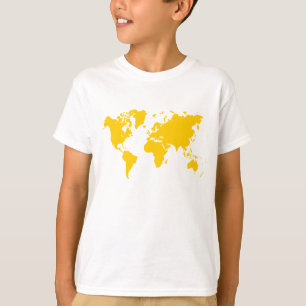 T-shirt Carte du monde - Ambre