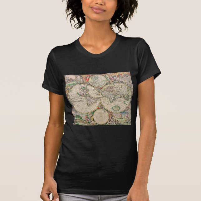 T-shirt Carte du monde antique (Devant)