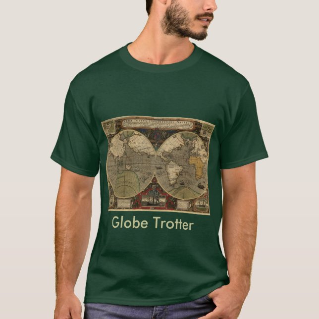 T-shirt Carte du monde antique (Devant)