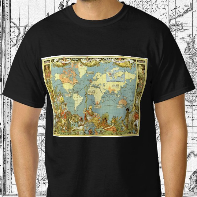 T-shirt Carte du monde antique de l'Empire britannique, 18 (Créateur téléchargé)