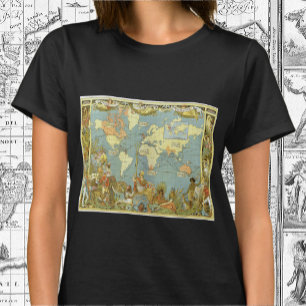 T-shirt Carte du monde antique de l'Empire britannique, 18