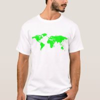 Carte du monde blanc vert