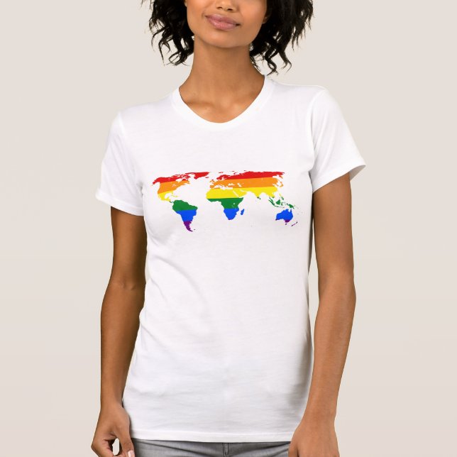 T-shirt Carte du monde LGBT pride Débardeur (Devant)