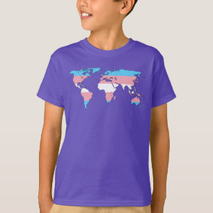 T-shirt Carte du monde Transgenre pride Sweatshirt