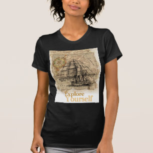 T-shirt Carte du monde vintage