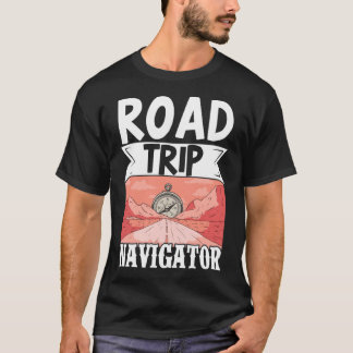 T-shirt Carte du Navigateur de la route de vacances du voy
