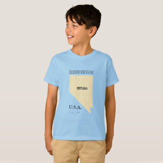 T-shirt - Carte du Nevada avec ville