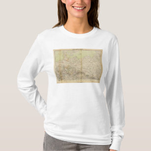 T-shirt Carte du nord d'atlas de l'Allemagne