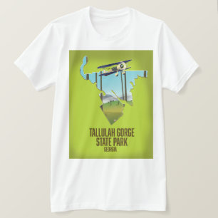 T-shirt Carte du parc d'état de la gorge de Tallulah