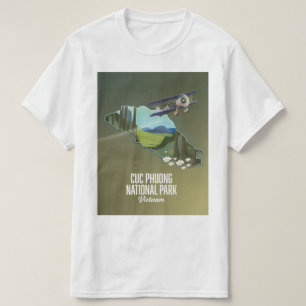 T-shirt Carte du parc national de Cuc Phuong Vietnam