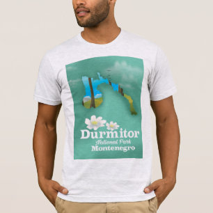 T-shirt carte du parc national de Durmitor, Monténégro