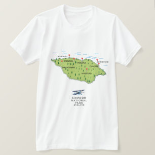 T-shirt carte du parc national d'Exmoor