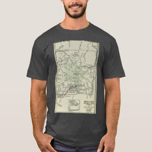 T-shirt Carte du parc national du Mont-vintage Rainier 191