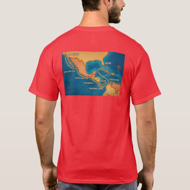T-shirt Carte du parcours du canal (Dos)