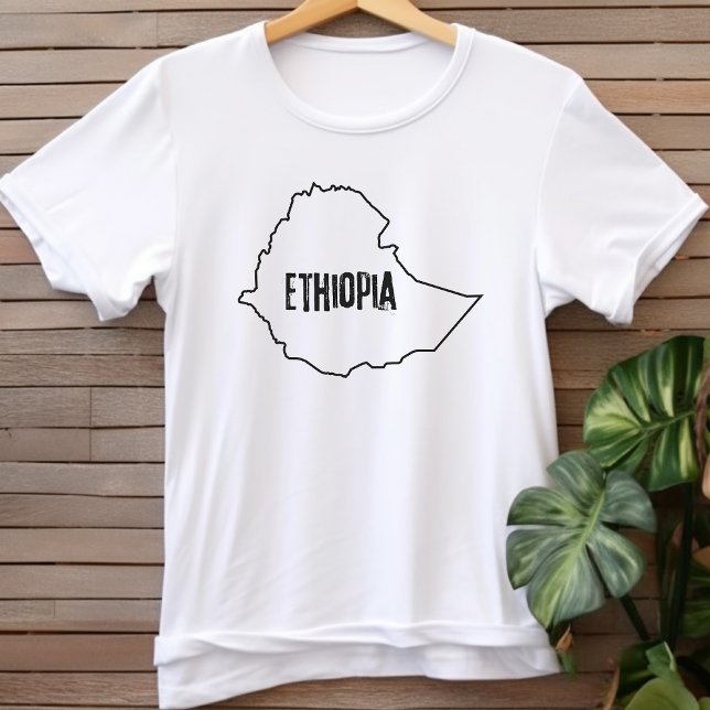 T-shirt Carte du pays de l'Éthiopie Plan de la région de l (Créateur téléchargé)